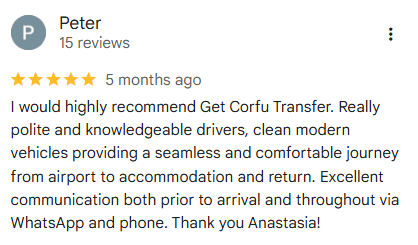 Google Review - Get Corfu Transfer