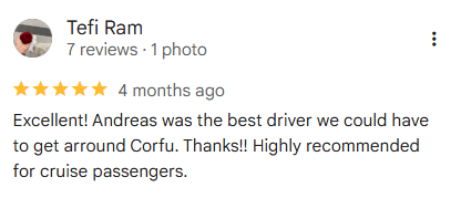 Google Review - Get Corfu Transfer