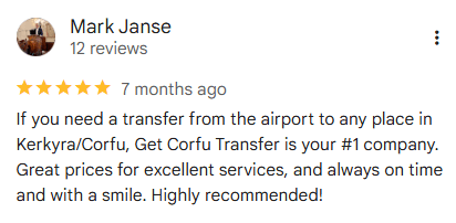 Google Review - Get Corfu Transfer