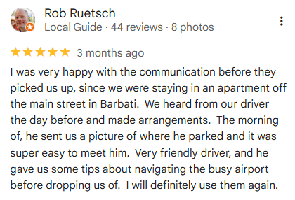 Google Review - Get Corfu Transfer
