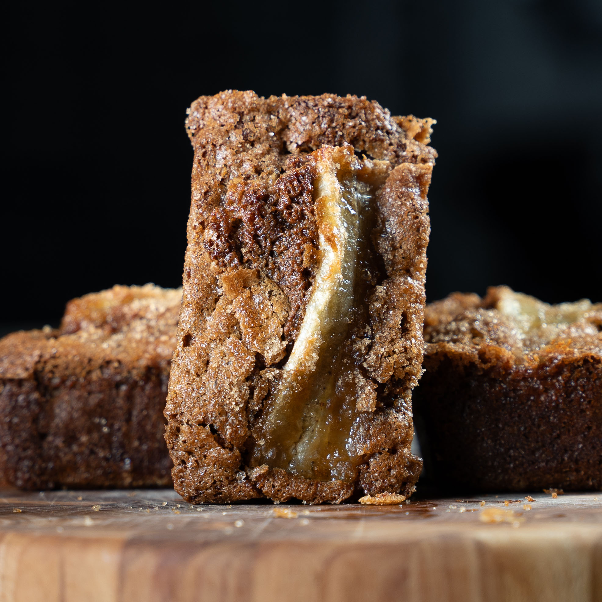 Sour banana tea cake with banana and monkfruit