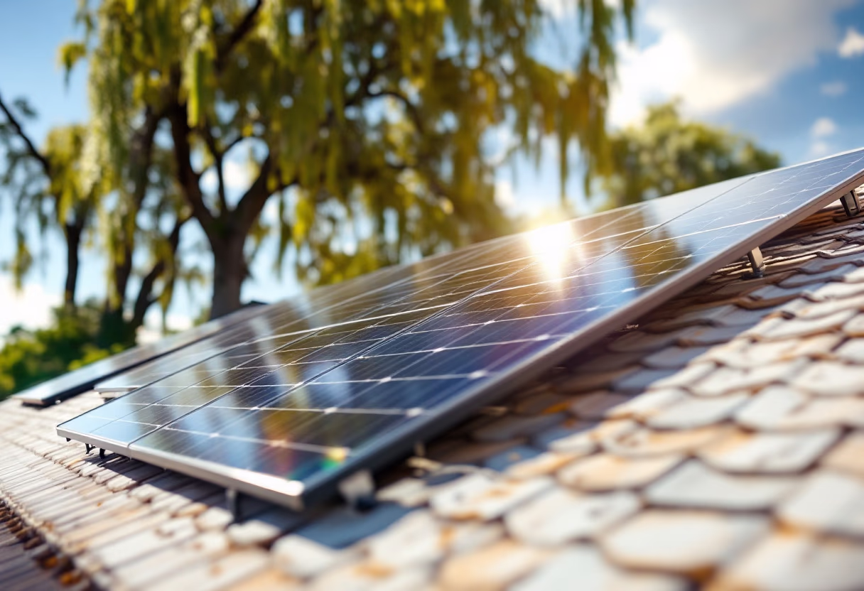 image of solar panels on rooftops