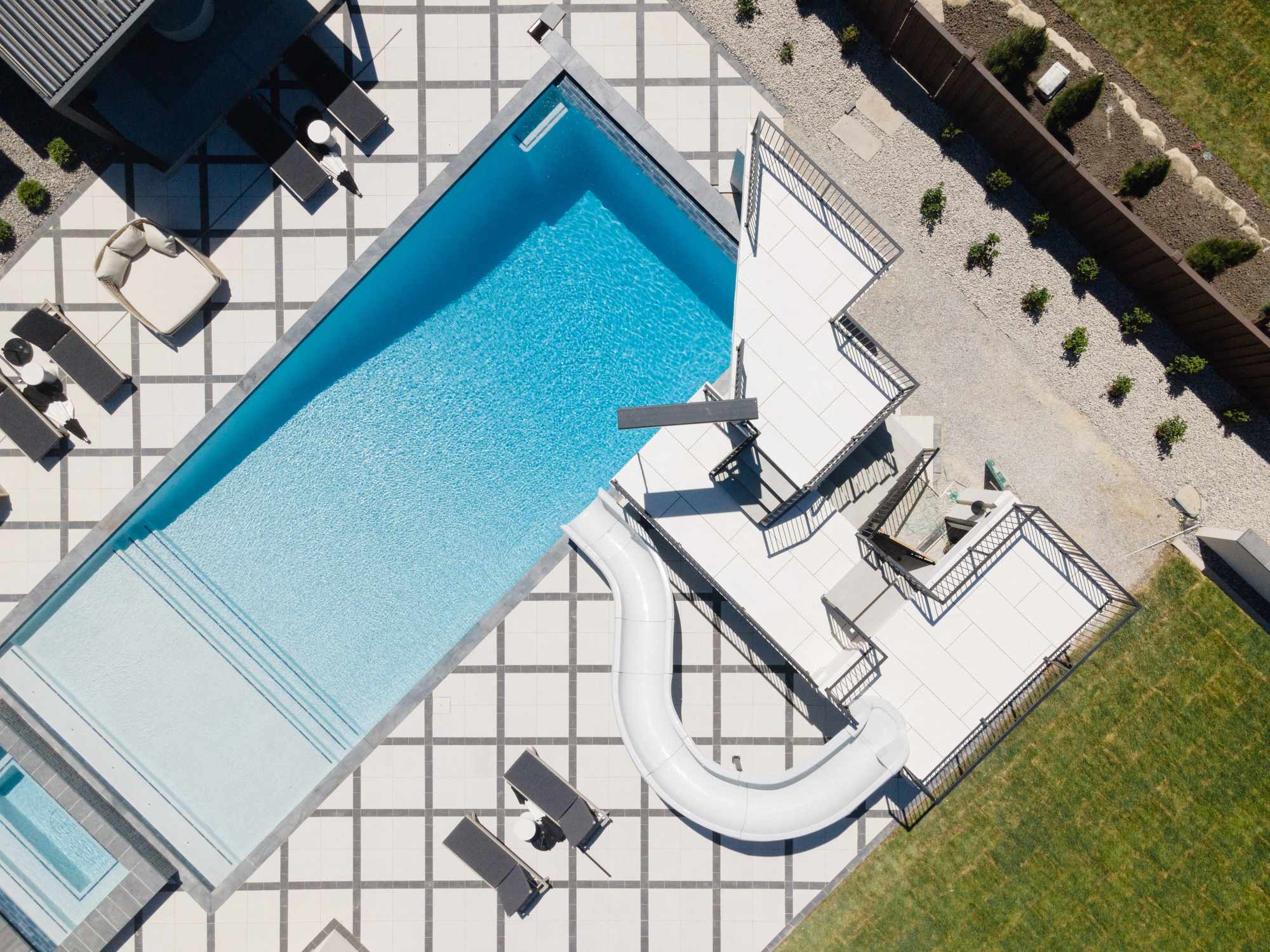 Residential aerial view of waterproof deck project by Lifetime Coatings in Utah