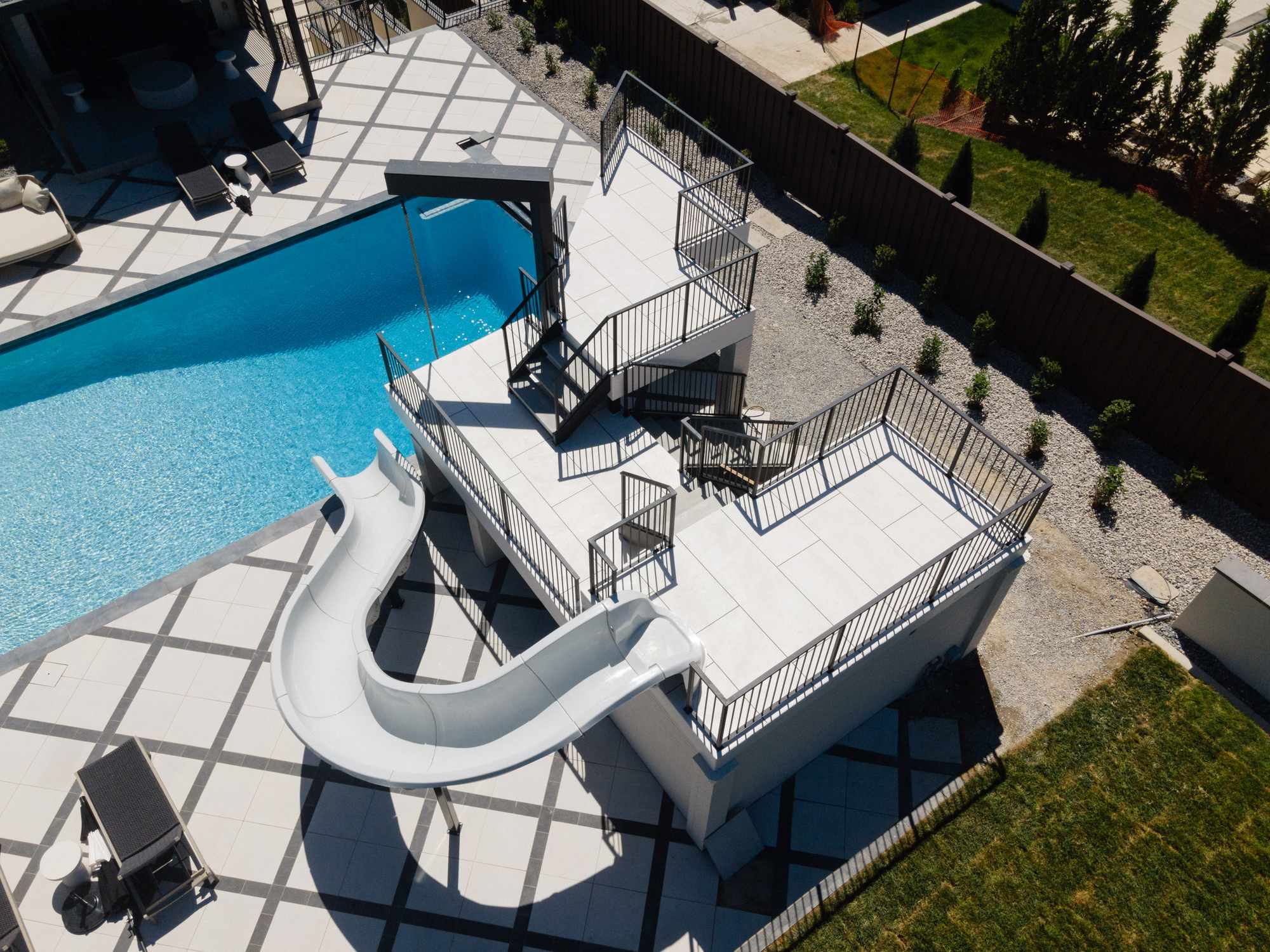 Residential aerial view of waterproof deck project by Lifetime Coatings in Utah