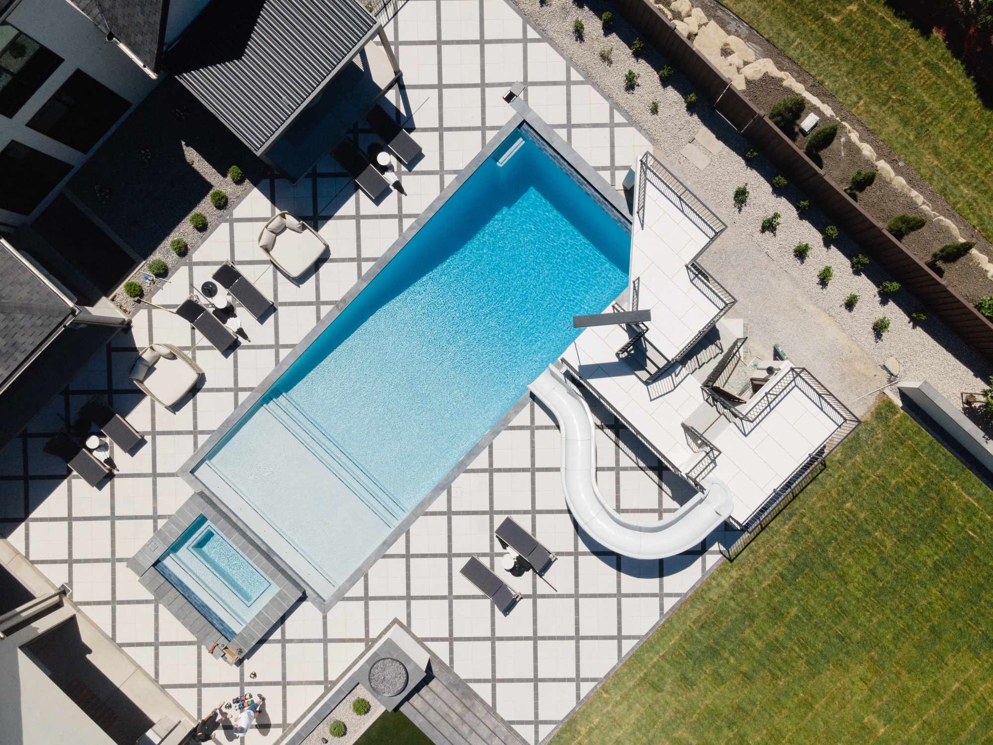 Residential aerial view of waterproof deck project by Lifetime Coatings in Utah