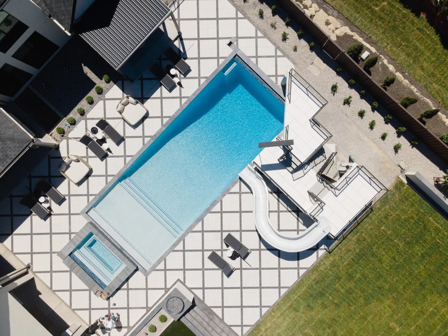 Residential aerial view of waterproof deck project by Lifetime Coatings in Utah