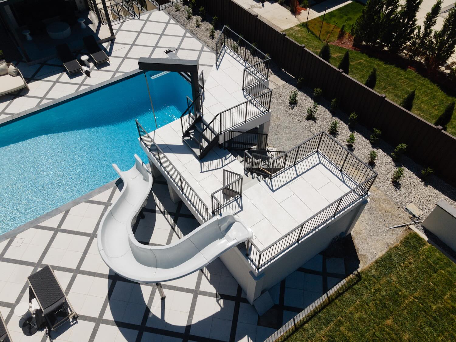 Residential aerial view of waterproof deck project by Lifetime Coatings in Utah