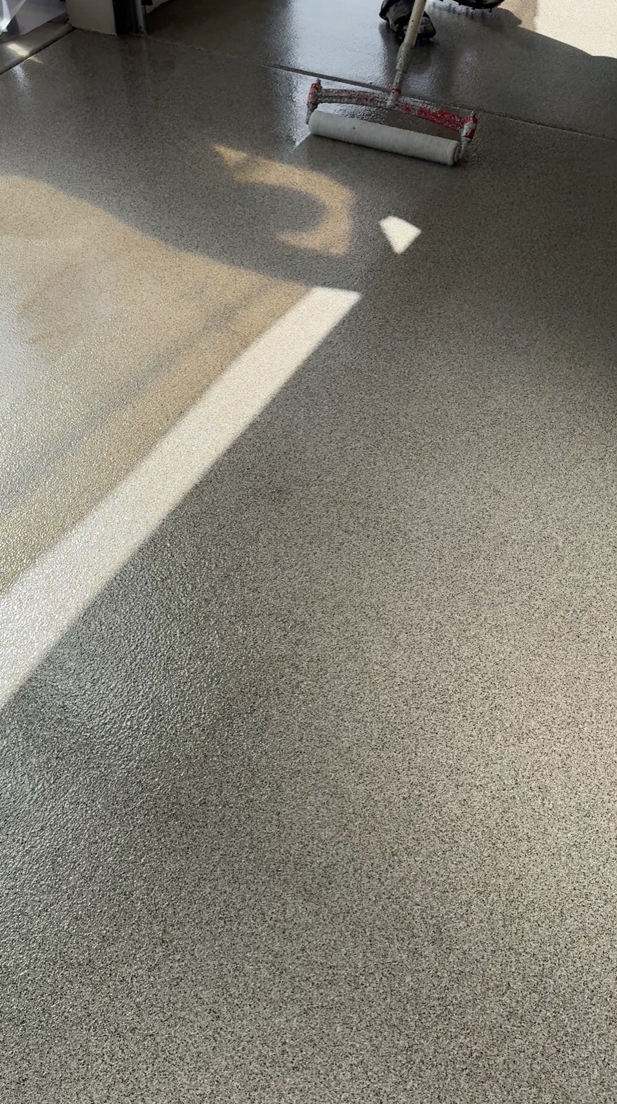 micro flake epoxy garage floor in Clay