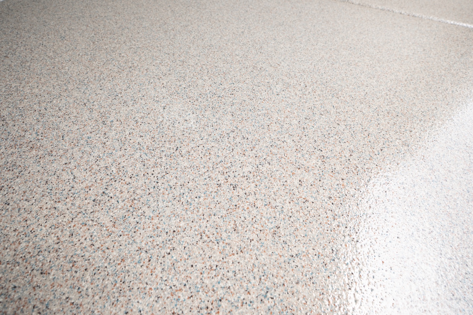 micro flake epoxy garage floor in Coral