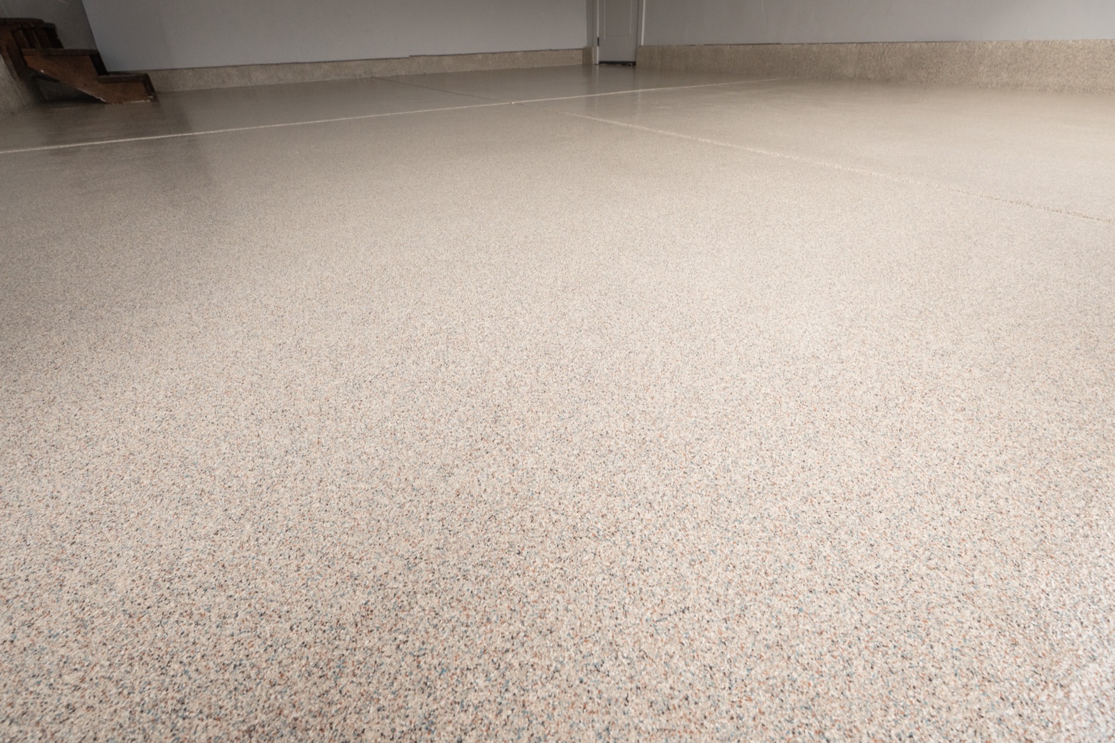 micro flake epoxy garage floor in Coral