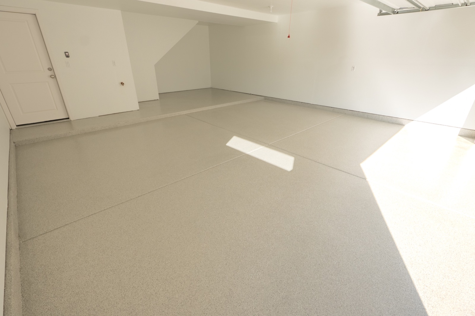 micro flake epoxy garage floor in Quartz
