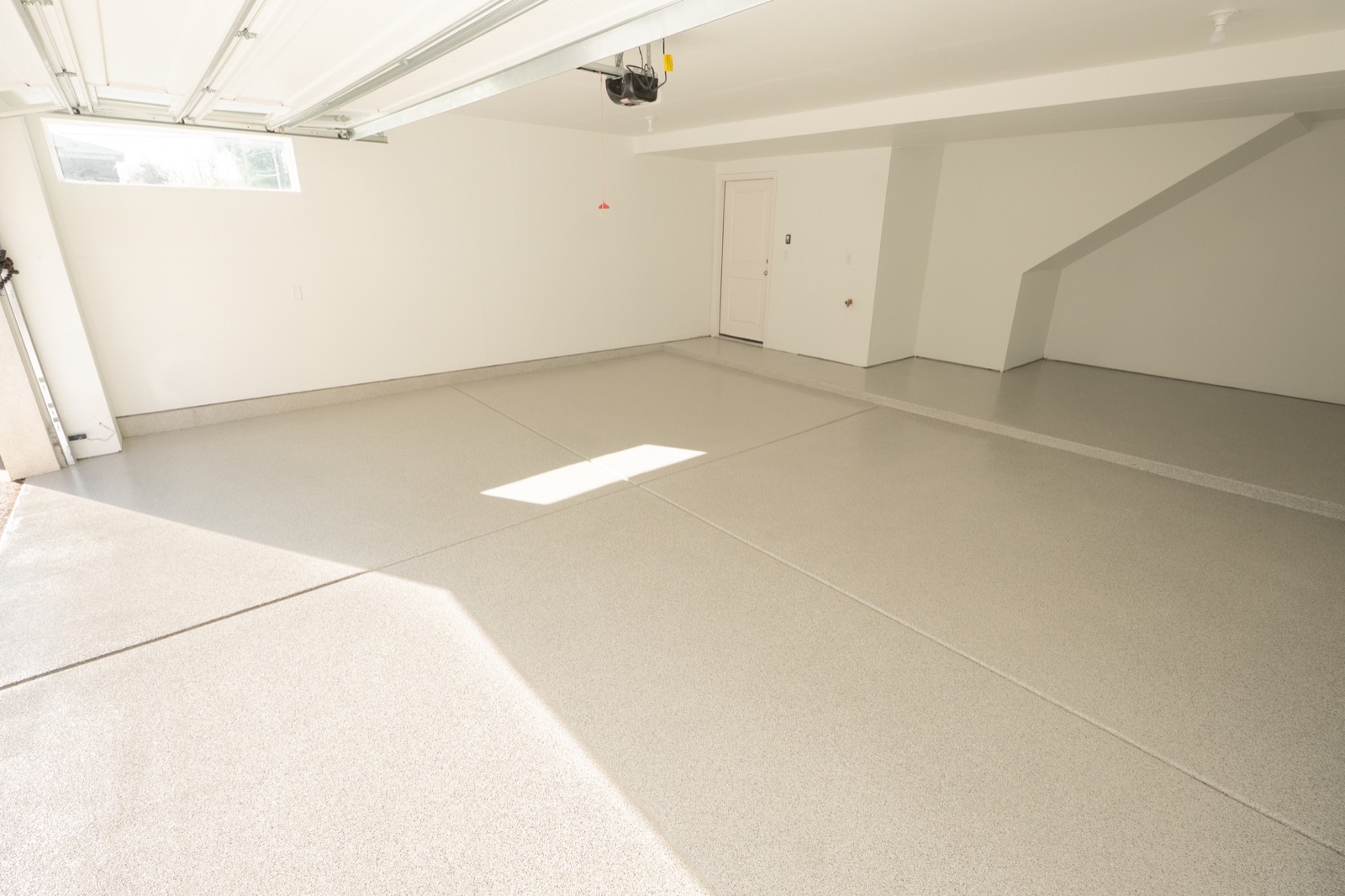 micro flake epoxy garage floor in Quartz