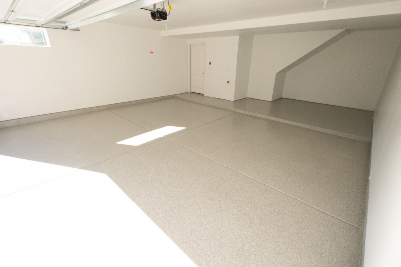 micro flake epoxy garage floor in Quartz