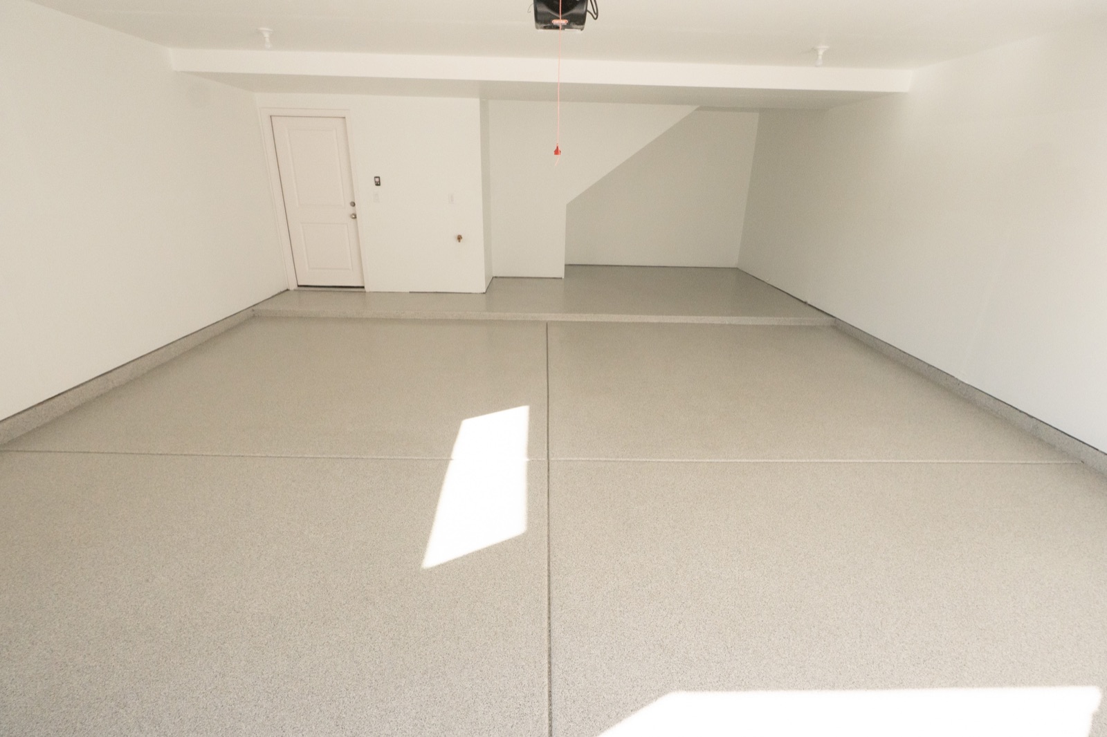 micro flake epoxy garage floor in Quartz