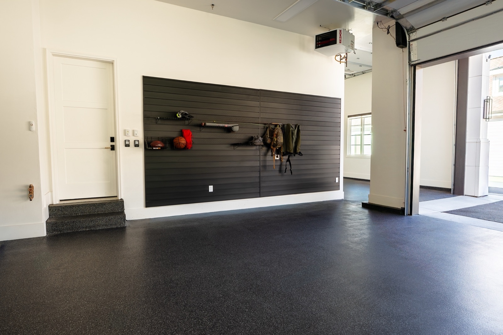 micro flake epoxy garage floor in Void