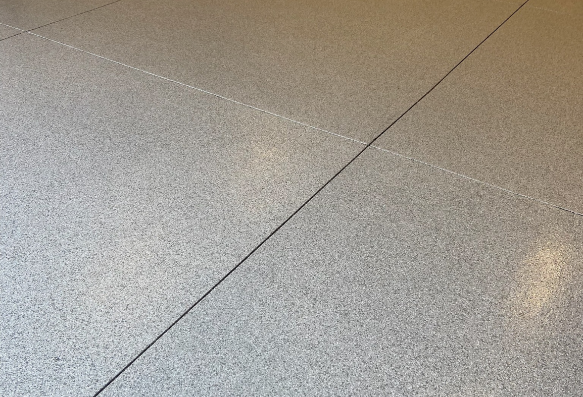 Ashton flake epoxy garage floor by Lifetime Coatings