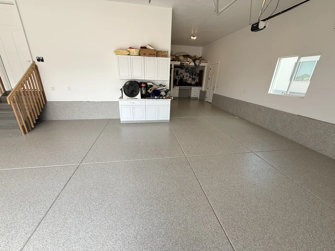 Ashton flake epoxy garage floor by Lifetime Coatings