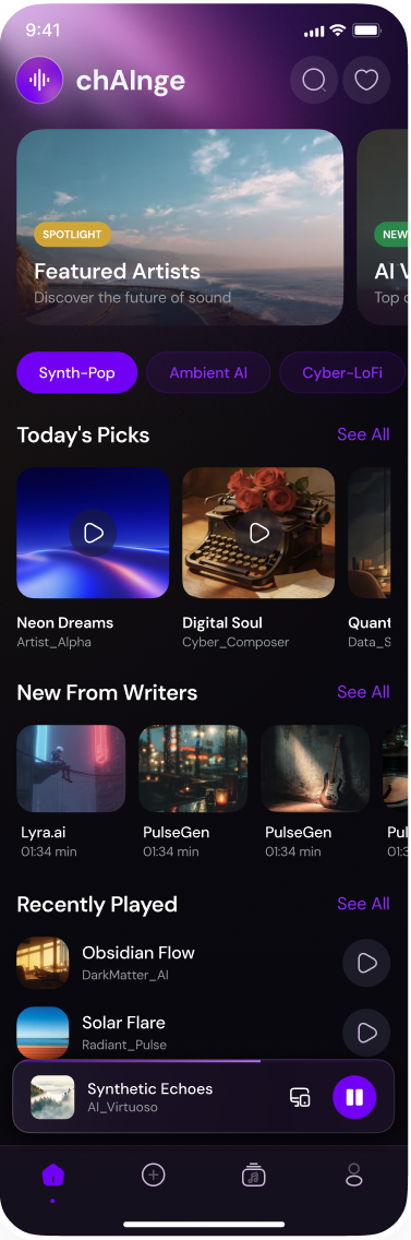 ChAInge Music app preview