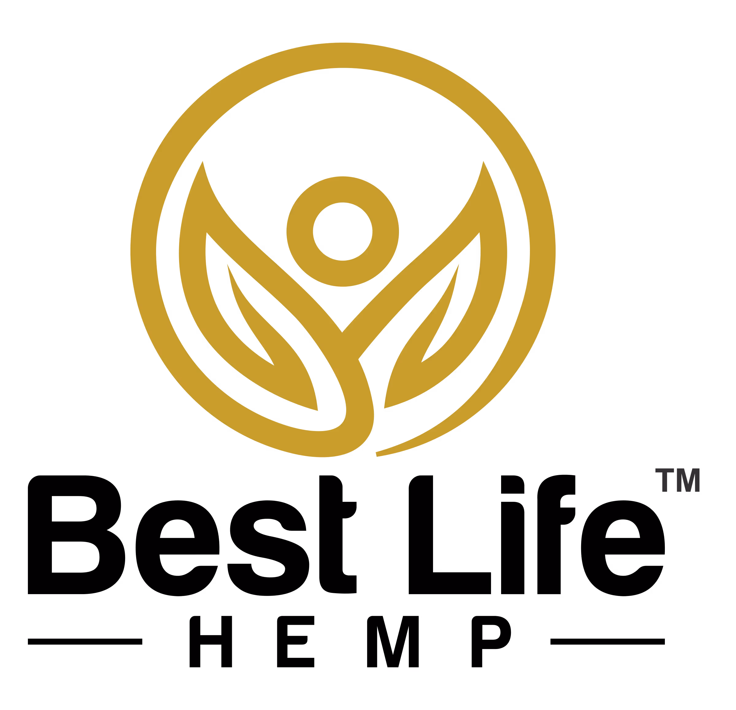 BLH logo with a gold circle and stylized person with leaf-like arms above the text.