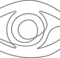 Icon of a stylized eye with concentric circles in the iris.
