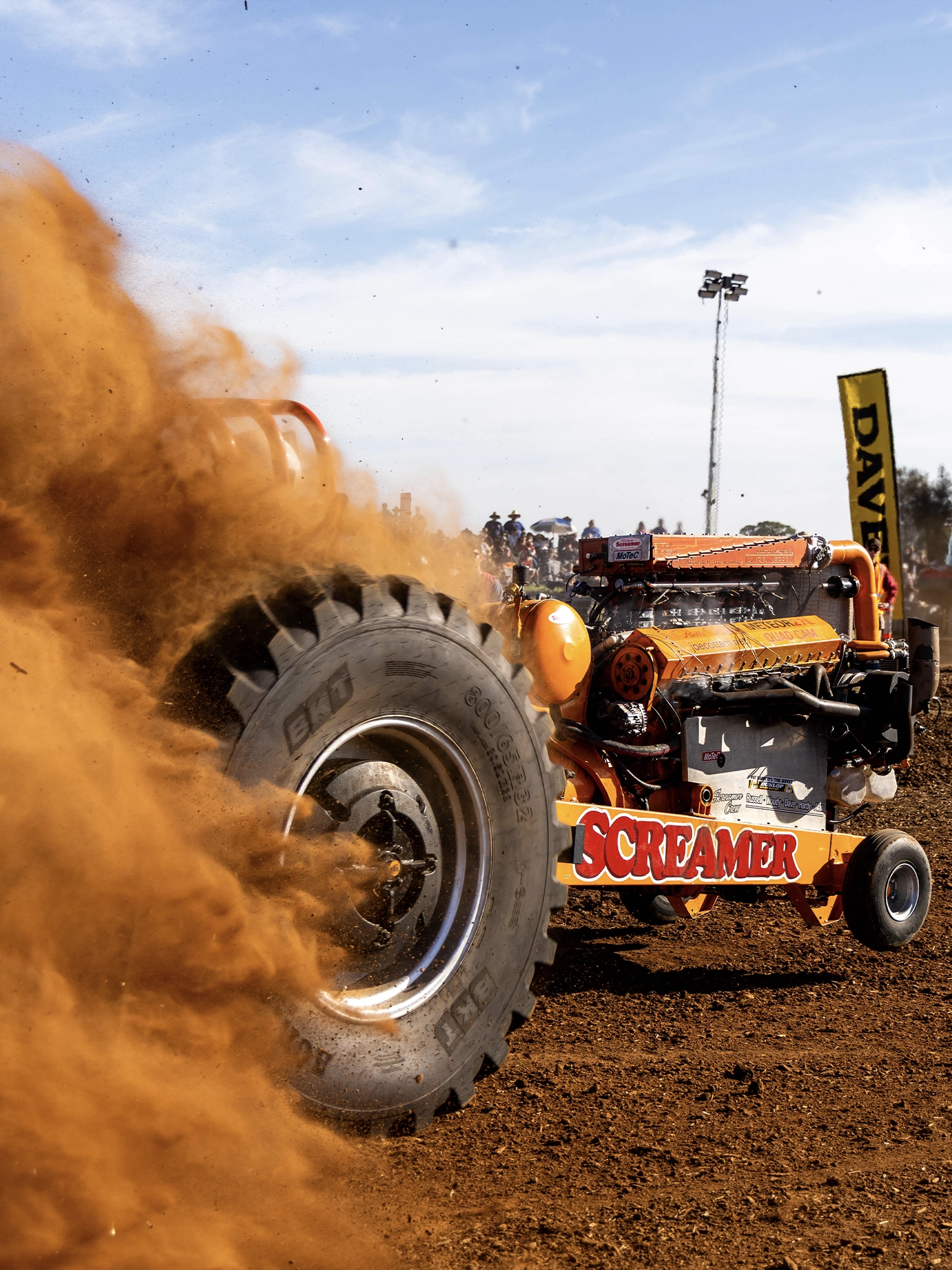 Boundary Agency client, Simpson Farming, driving the Riverina Screamer at the Elmore tractor pull competition in 2026
