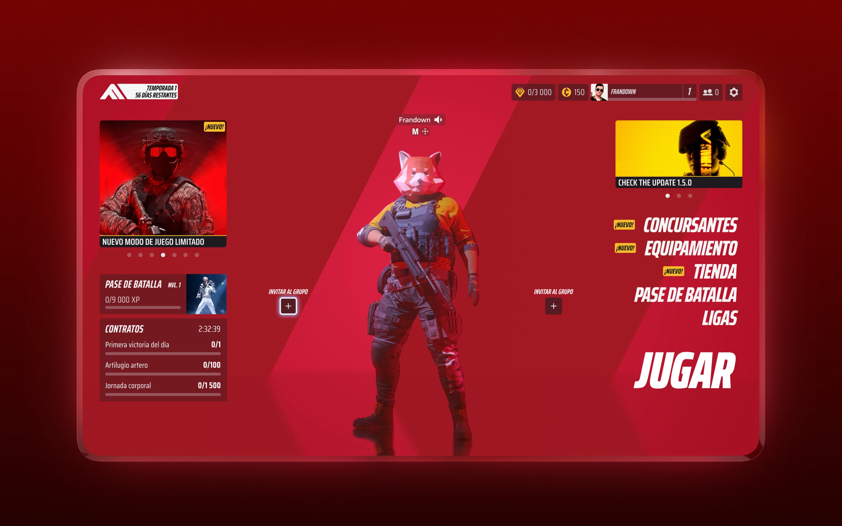 Demonstrative image of the project to replicate a gaming interface called The Finals.