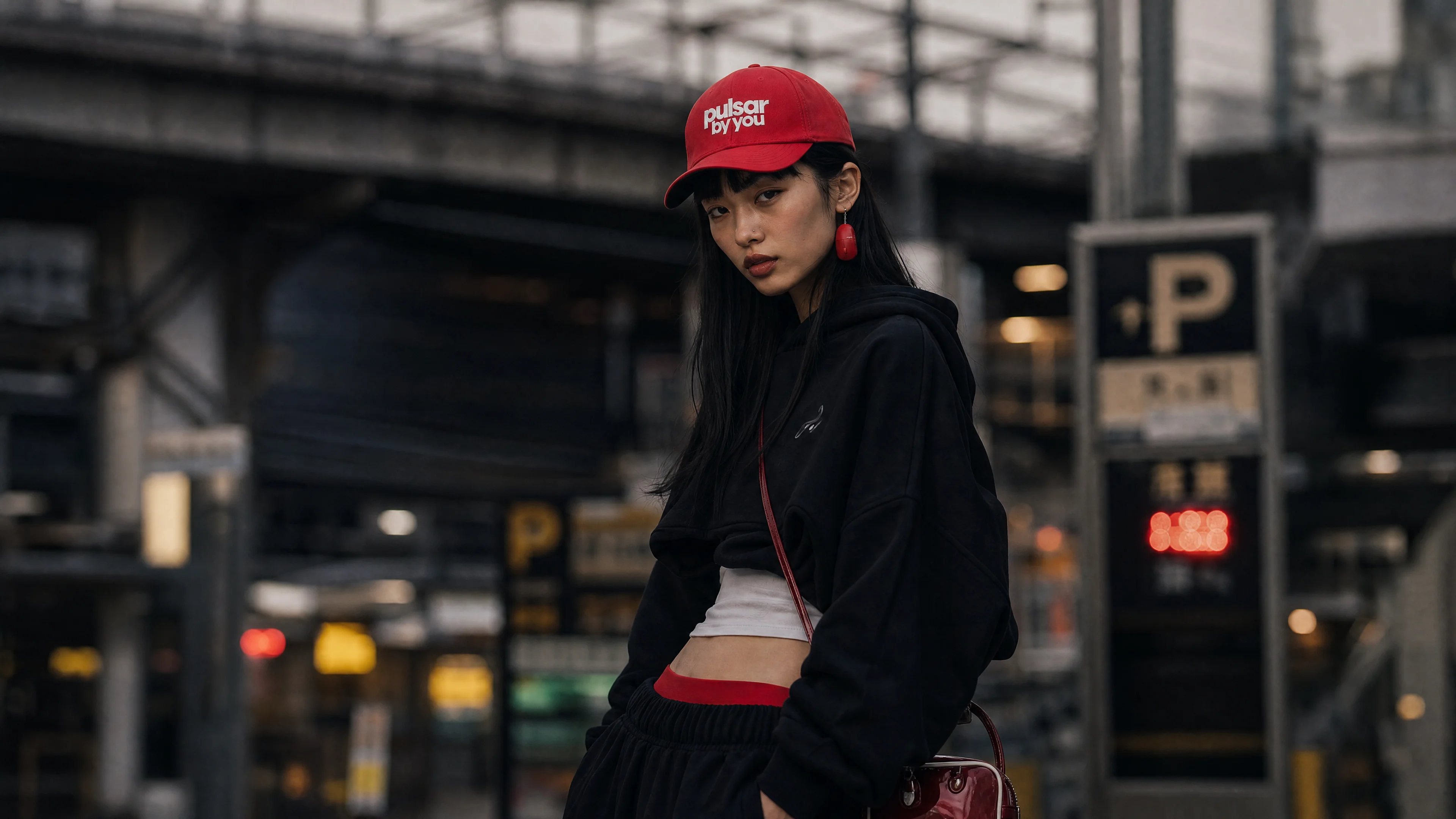 Pulsar mouse campaign visual styled as a fashion-tech accessory for Japan