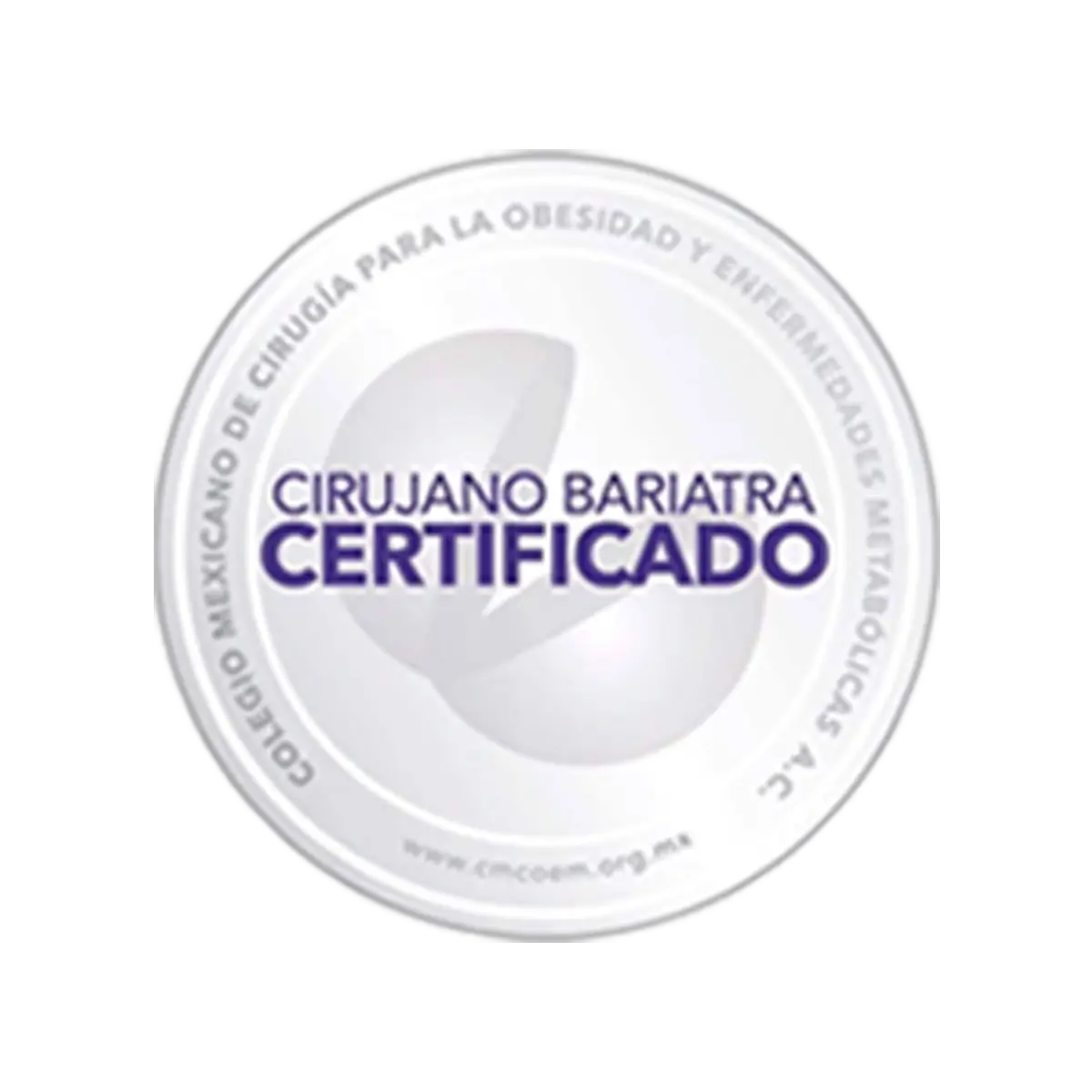 Colegio Mexicano de Cirugía para la Obesidad y Enfermedades Metabólicas (CMCOEM) certification seal