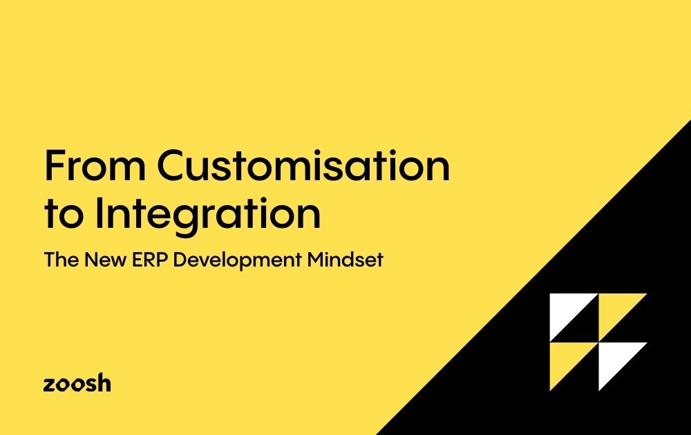 Zoosh banner about ERP customisation and ERP integration