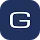 White stylized letter G on a dark blue gradient background.