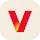 Red letter V logo with a yellow checkmark integrated on beige background.