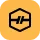 Black hexagonal logo with stylized letters H and E on a yellow background.