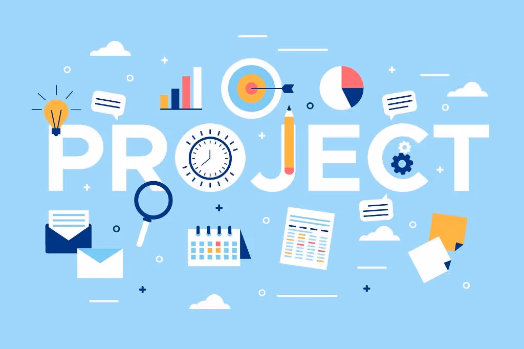 Illustration de l'organisation de process d'un projet professionnel.