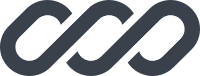 Stylized black chain link logo with three interconnected links forming a continuous loop.
