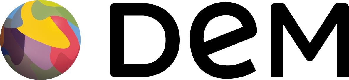 DEM logo black
