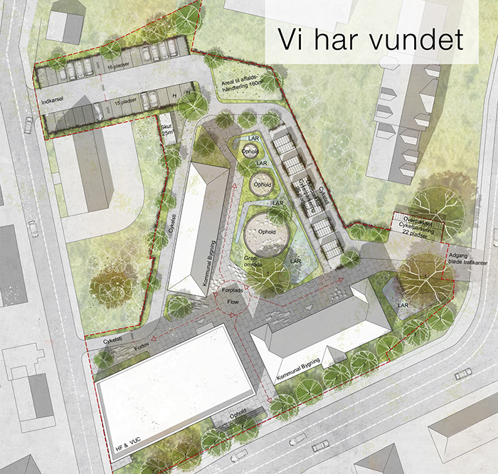 Et kort med afgrænsning af det vundne område