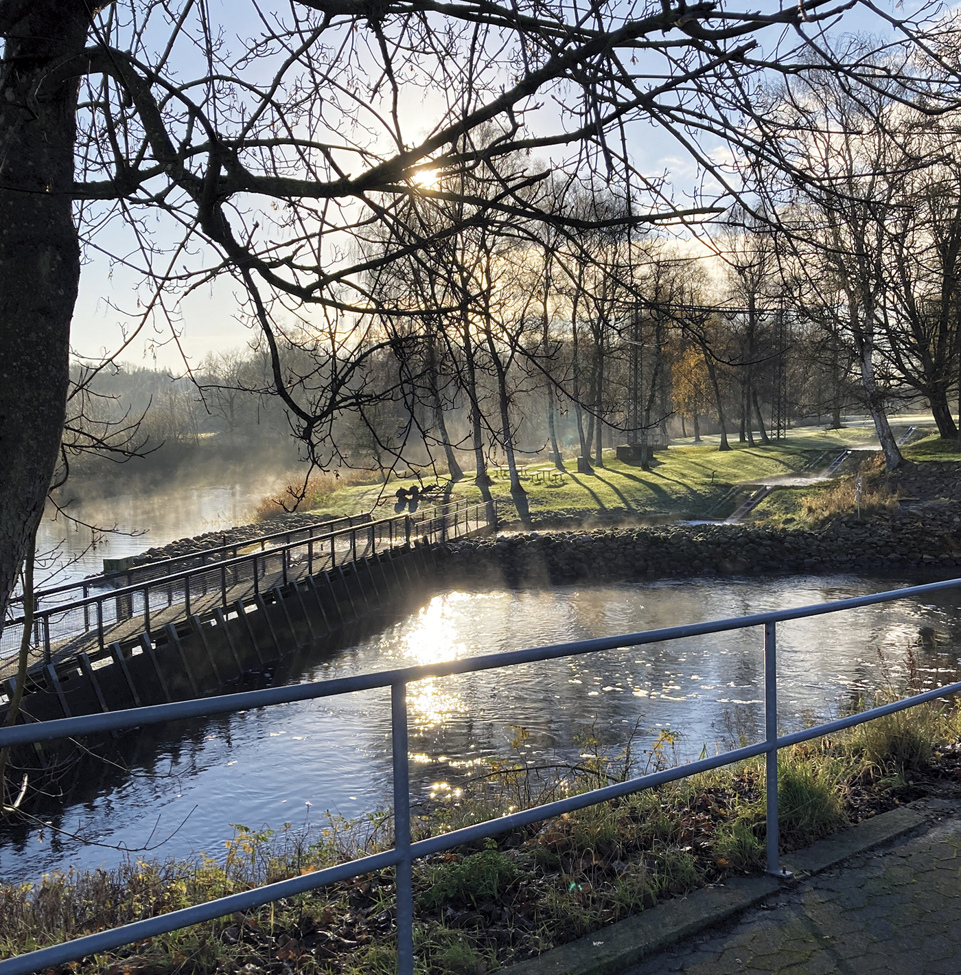 Foto af udendørsareal ved Energimuseet