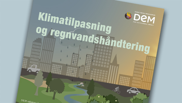 Forsiden af vores folder om klimatilpasning og regnvandshåndtering
