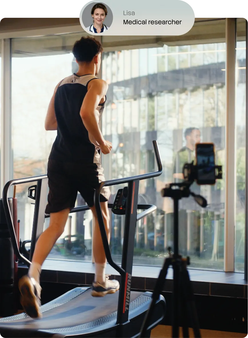 Researcher capturing biomechanics data at scale with Model Health