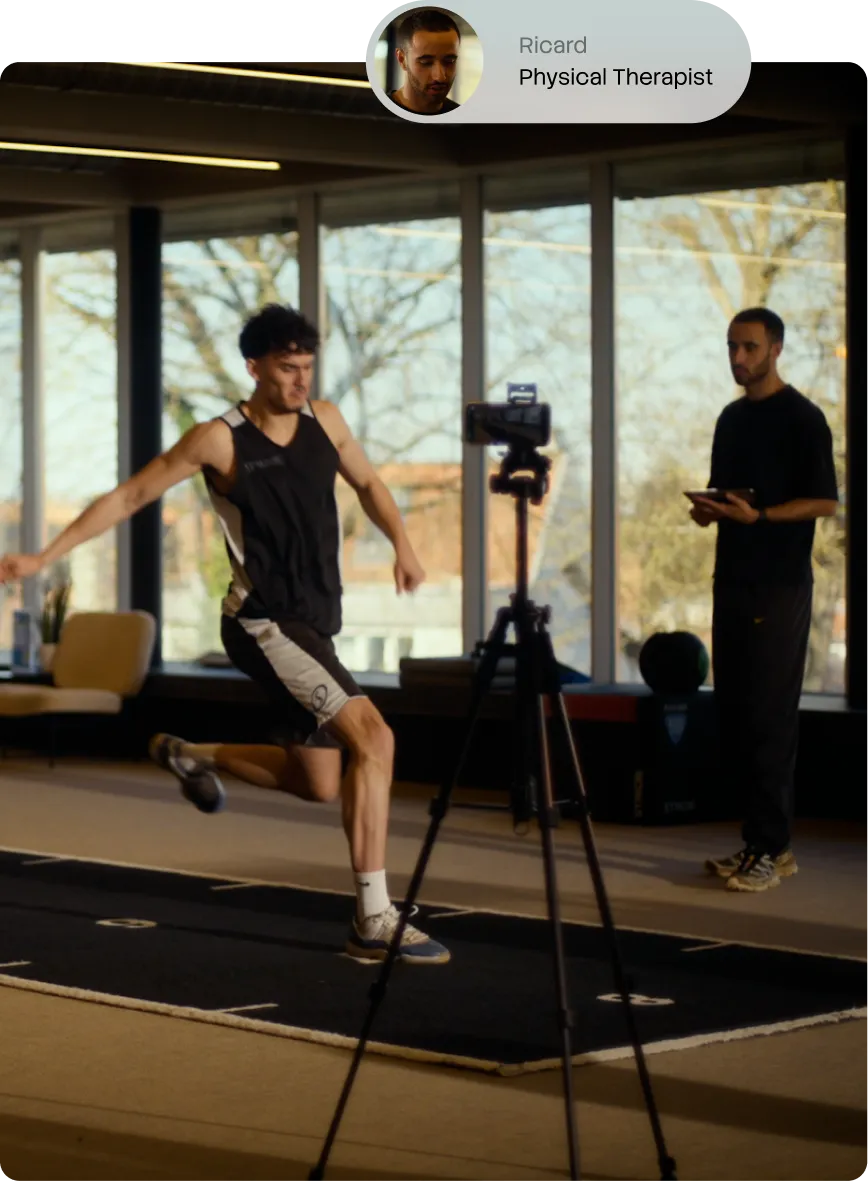 Clinician using Model Health for rehabilitation movement assessment