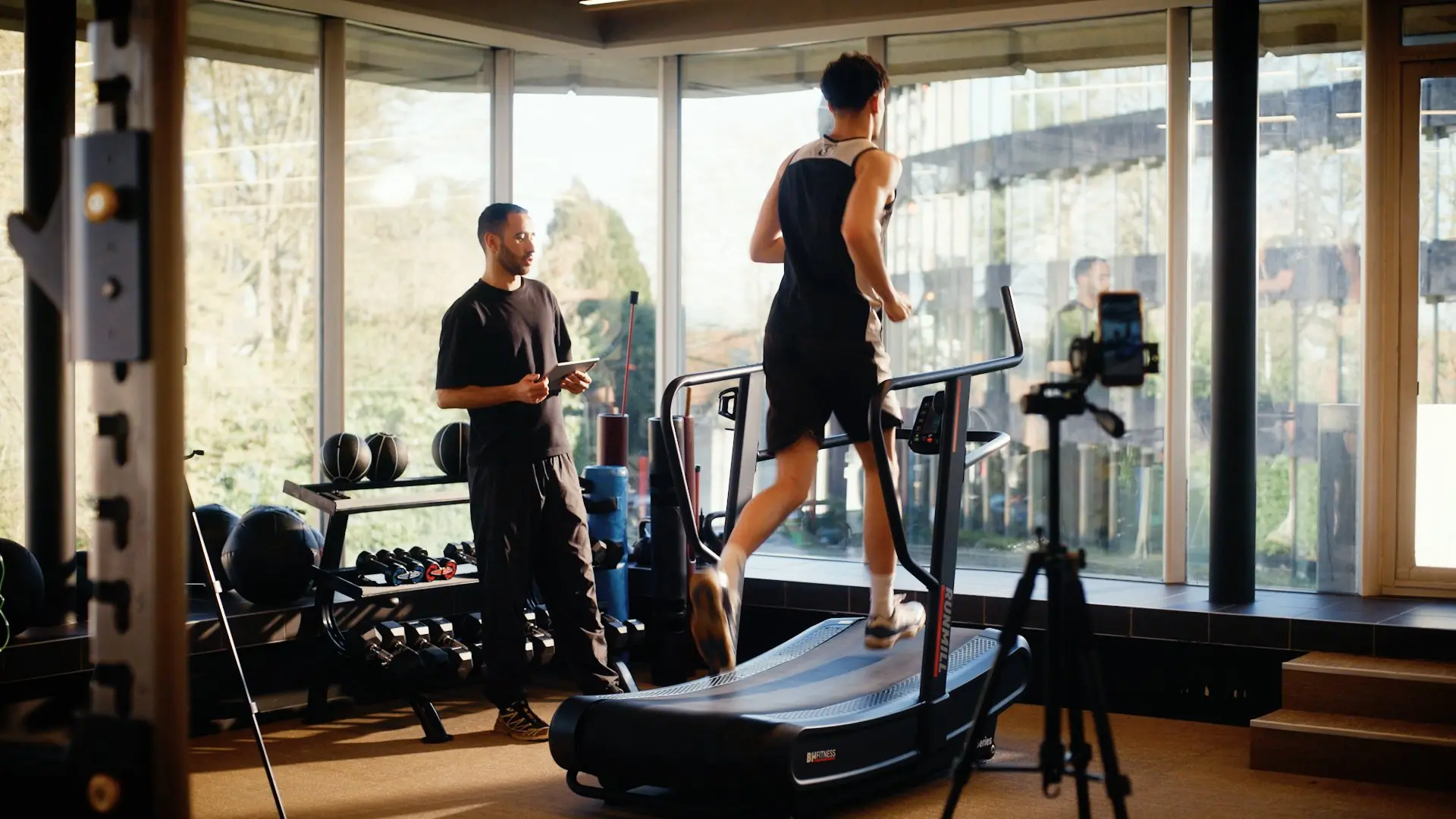 Athlete performing movement assessment with Model Health 3D biomechanics tracking