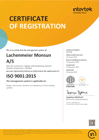 Certificate of registration