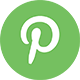 Pinterest logo with white stylized P on green background.