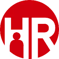 HR Mentor company logo in red with stylized human figure and letters HR.