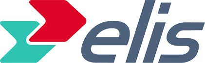 Ellis company logo with stylized red and teal arrows to the left of the word 'ellis' in lowercase dark blue text.