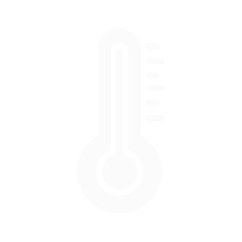 Symbol eines Thermometers mit Markierungen rechts zur Anzeige von Temperatur.
