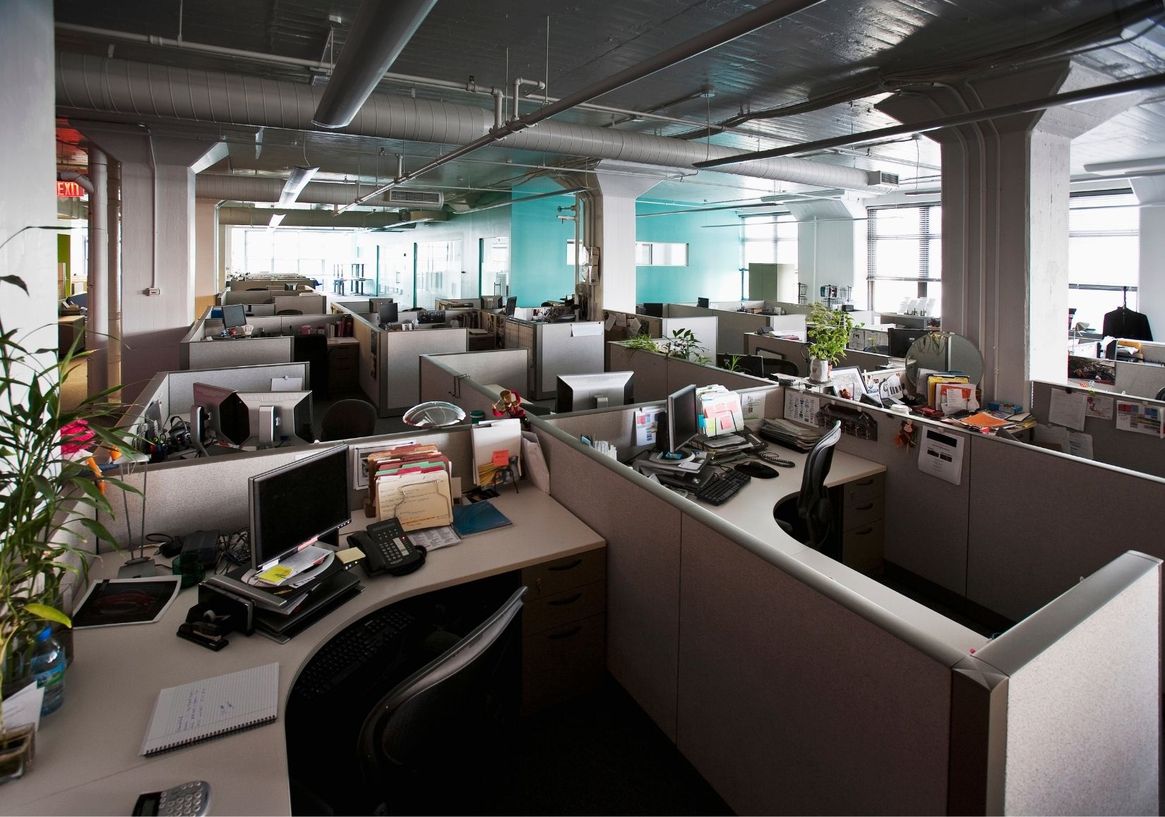 [background image] image of a tech office setting (for an ai developer tools)