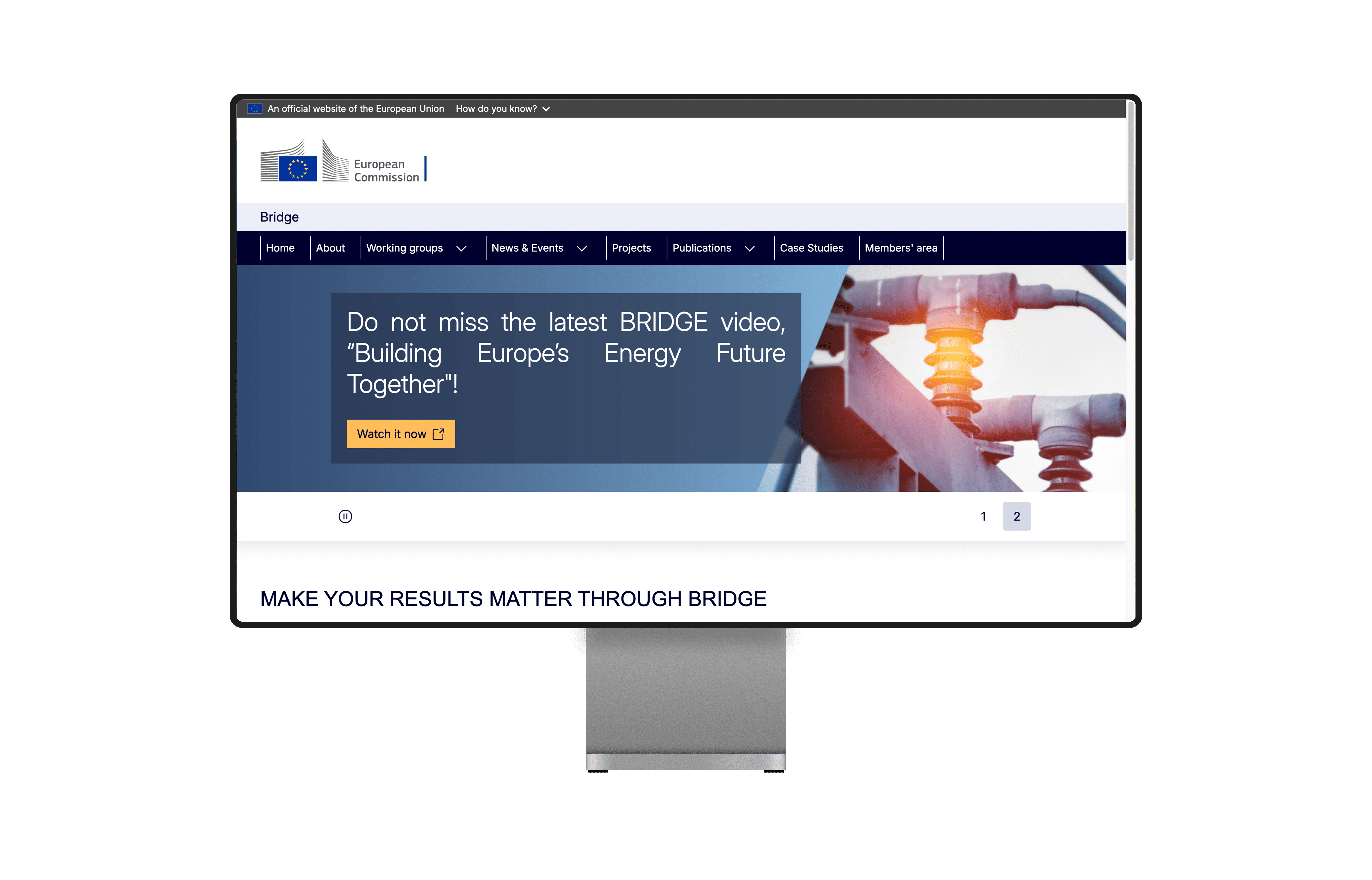 Th!nk E - bridge symbolising the mediator role between European energy transition stakeholders