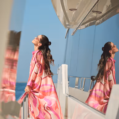 Lady is enjoying the view