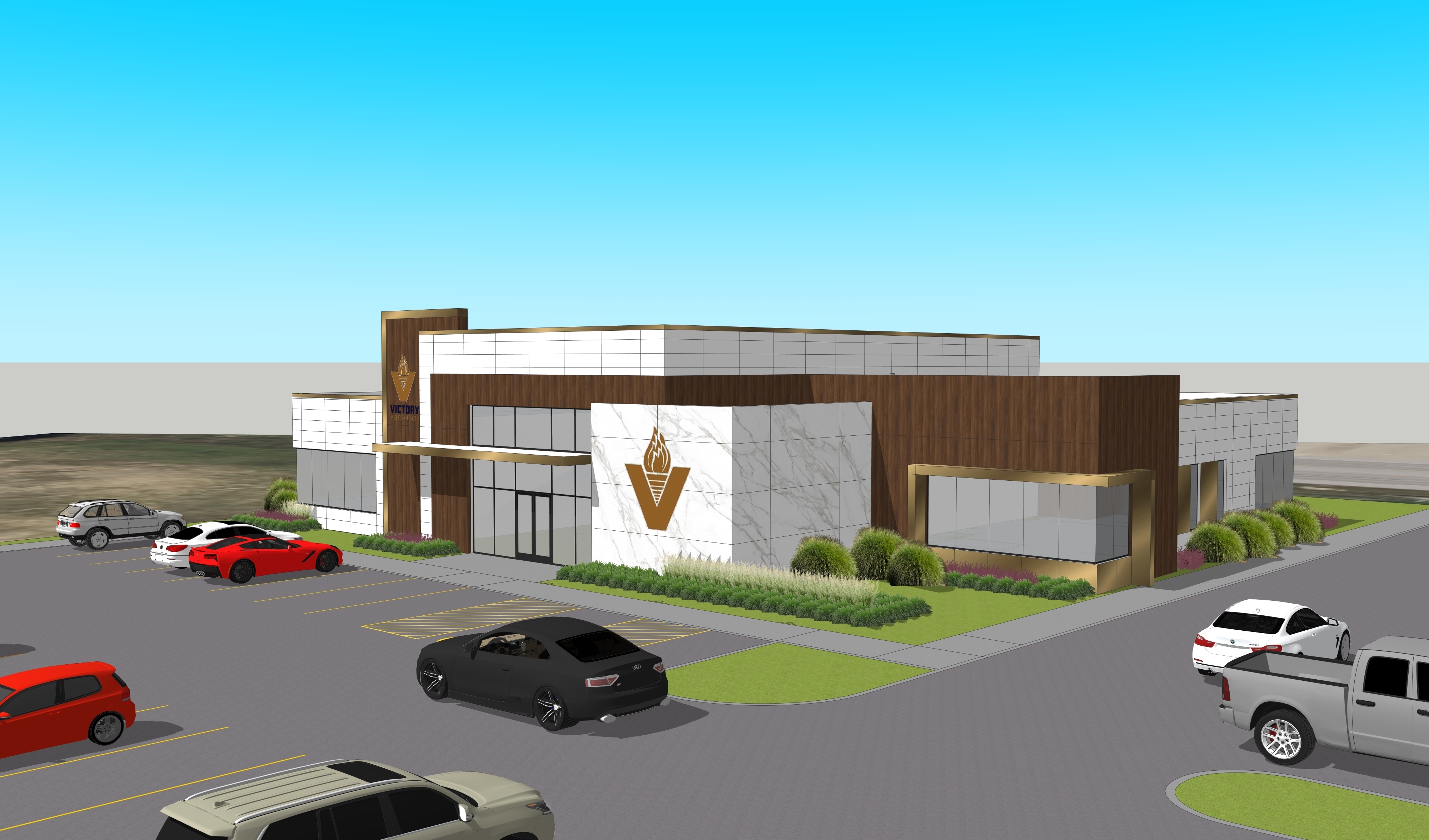 Photo rendering of a new longevity-focused gym and recovery lab by Victory Men's Health